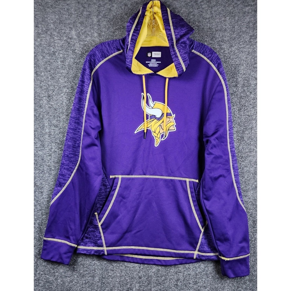 NFL‎ Team Apparel Minnesota Vikings Hoodie Mens Medium Purple Space Dye Pullover